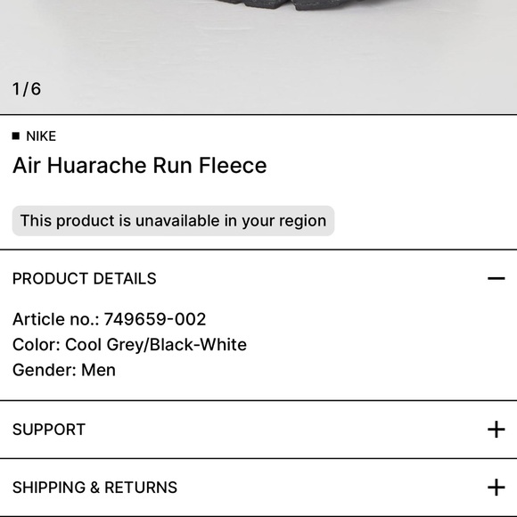 NIKE AIR HUARACHE RUN TP “FLEECE” GREY-BLACK SZ 8 [749659-002] - Picture 6 of 16